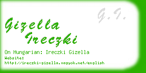 gizella ireczki business card